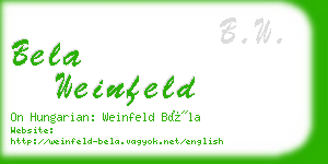 bela weinfeld business card